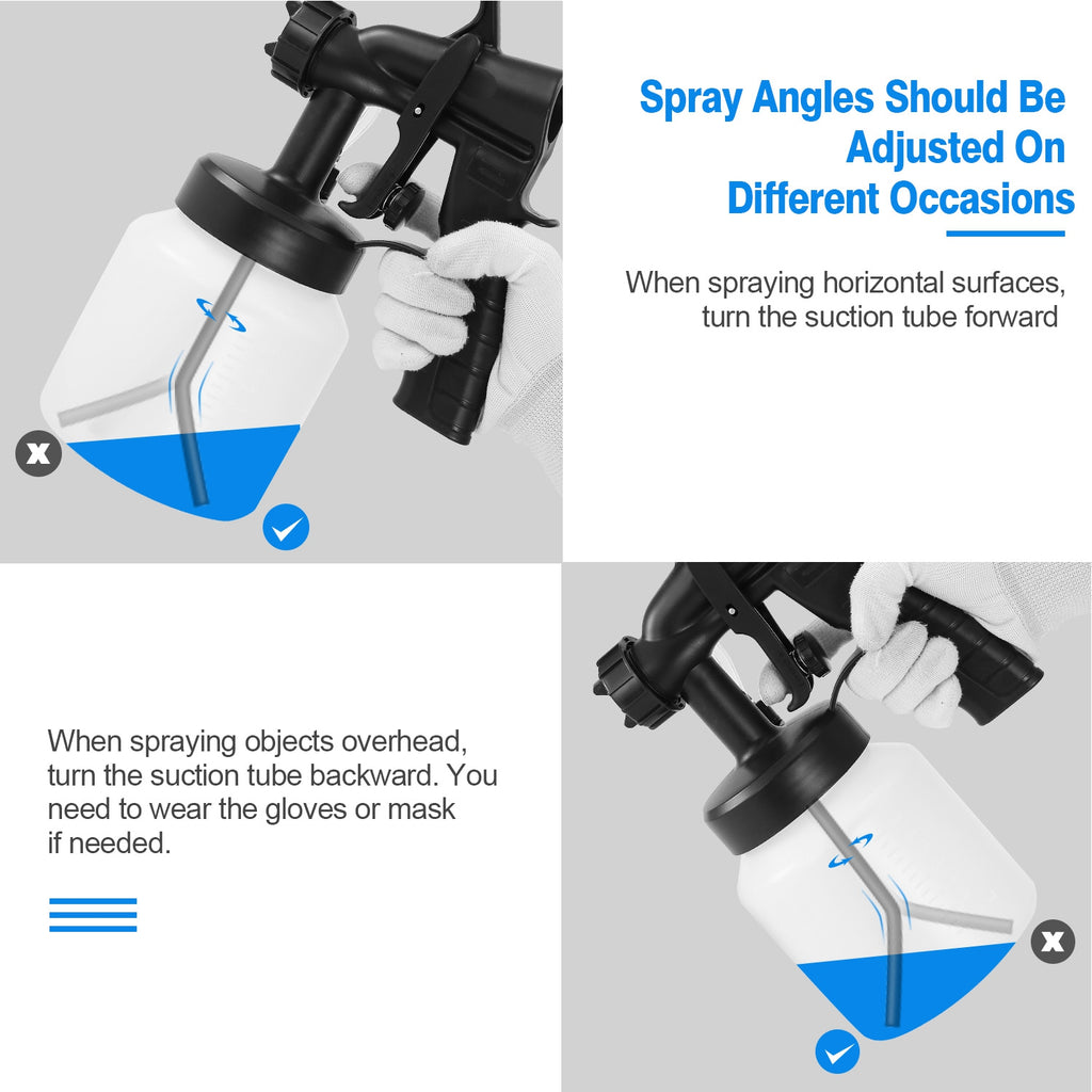 Paint sprayer packaging and included accessories