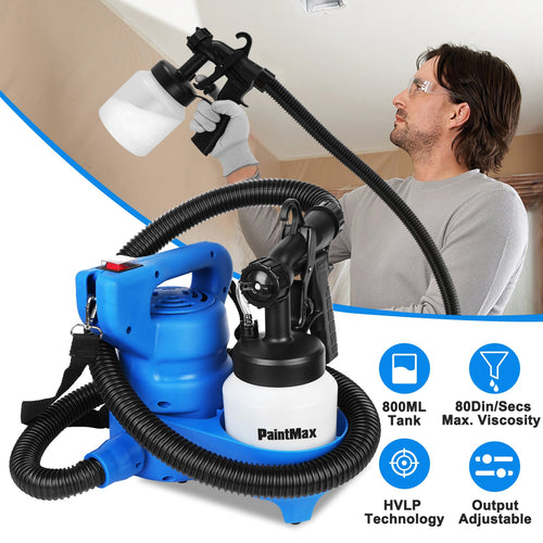 650W HVLP Electric Paint Sprayer blue unit front view