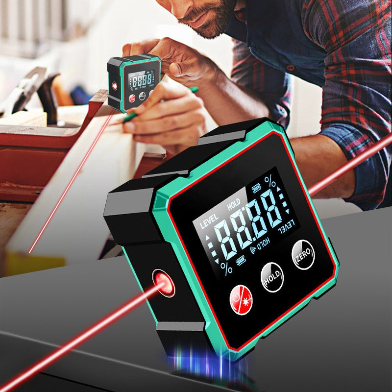 Hand holding Instant Angle Finder tool showing compact pocket size