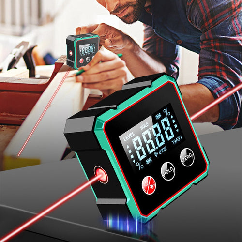 Hand holding Instant Angle Finder tool showing compact pocket size